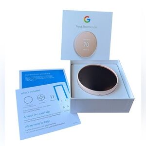 New in Box! Google Nest Thermostat in the "Sand" Color
